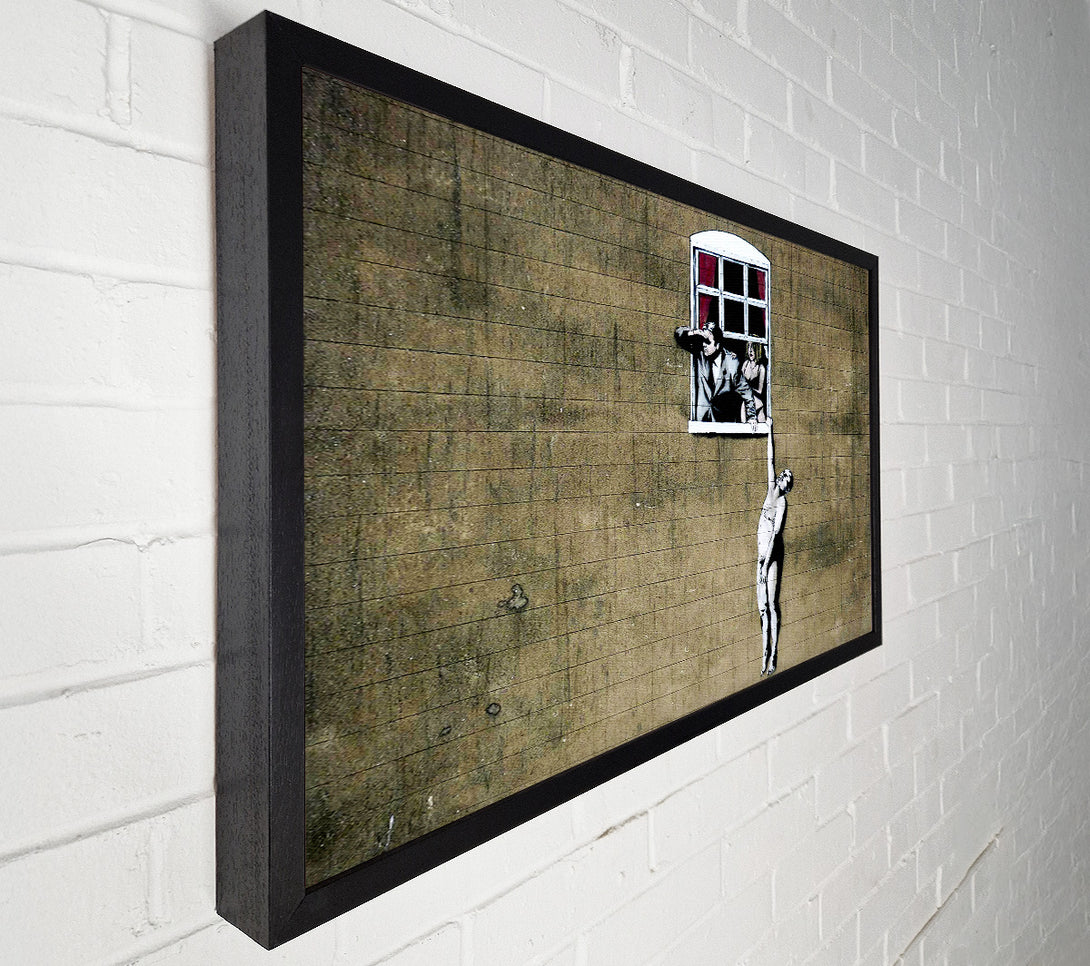  A Canvas Print of Banksy Window Lovers Original Canvas Print