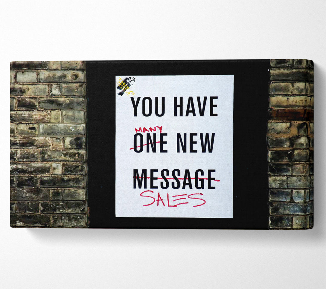  A Canvas Print of Banksy You Have Many New Sales Canvas Print