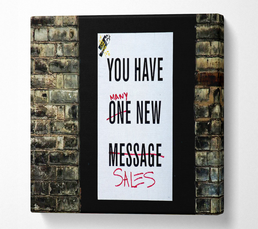  A Canvas Print of Banksy You Have Many New Sales Canvas Print