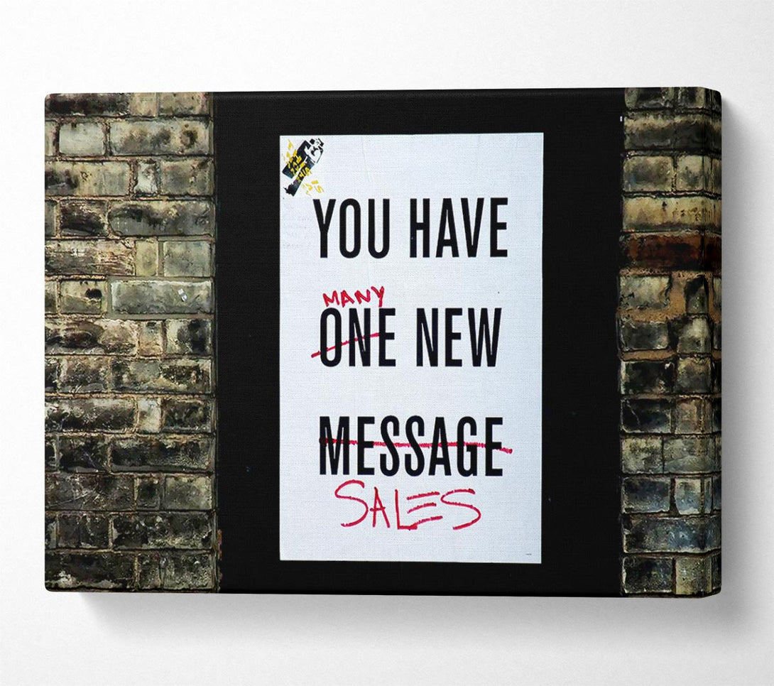  A Canvas Print of Banksy You Have Many New Sales Canvas Print