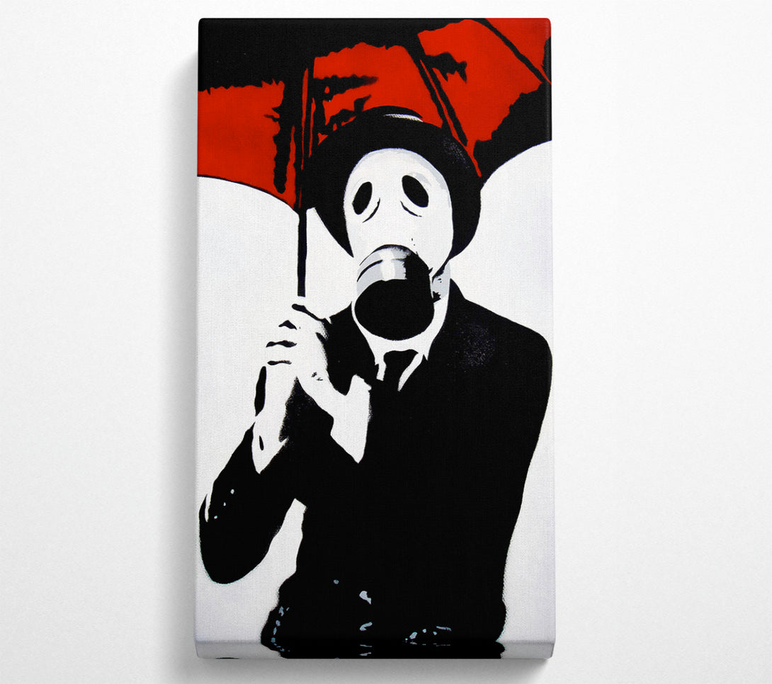  A Canvas Print of Banksy Bankers Gas Mask Close-Up Canvas Art