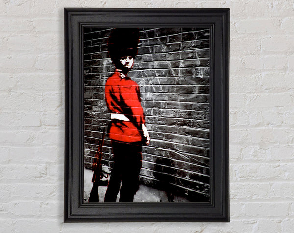 Banksy Beef Eater Framed Print