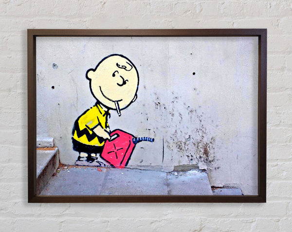Banksy Charlie Brown Framed Print