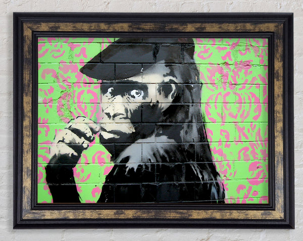Monkey Cap Framed Print