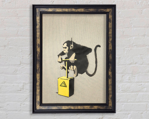 Monkey Detonator Framed Print