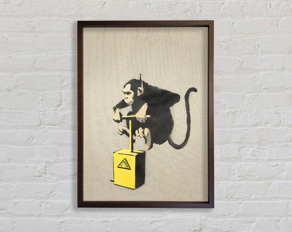 Banksy Monkey Detonator Framed Print