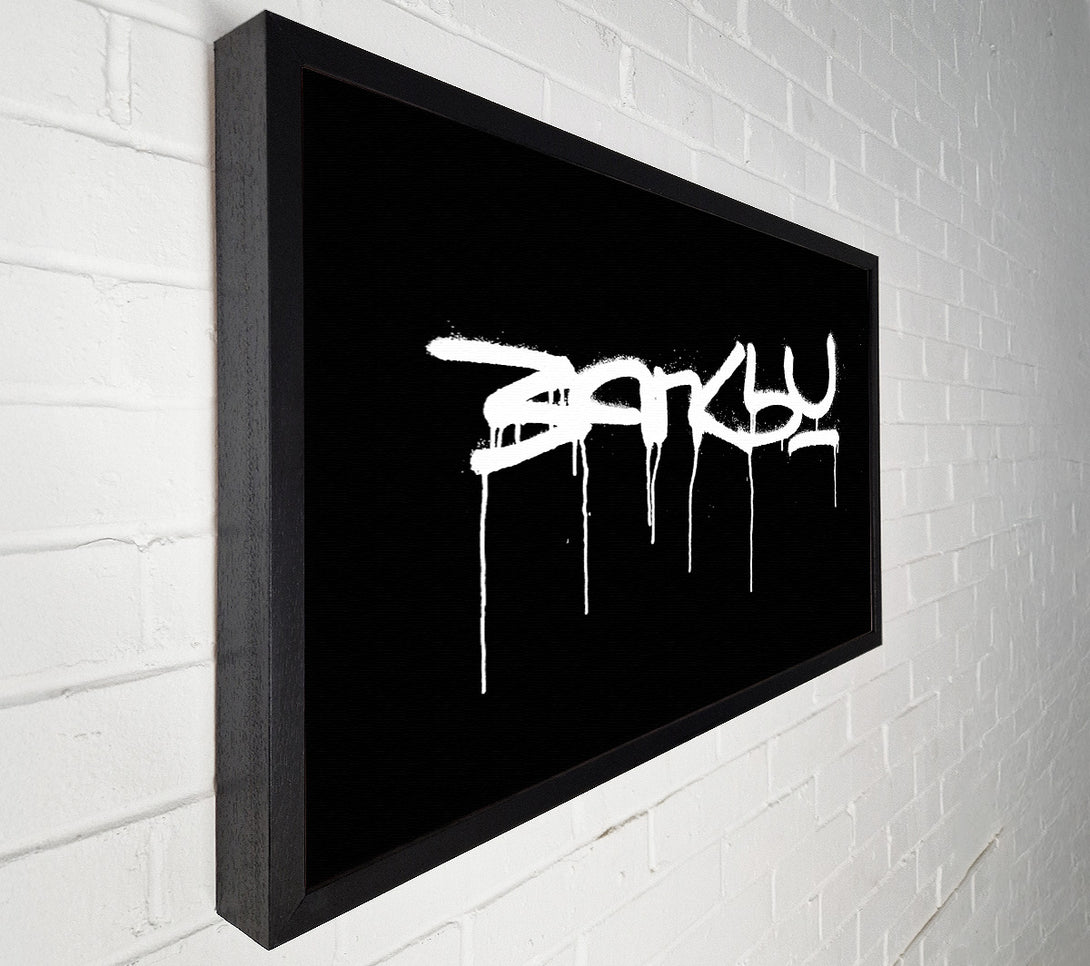  A Canvas Print of Banksy Black Canvas Art