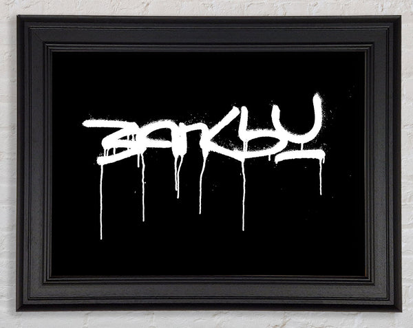 Banksy Black Framed Print