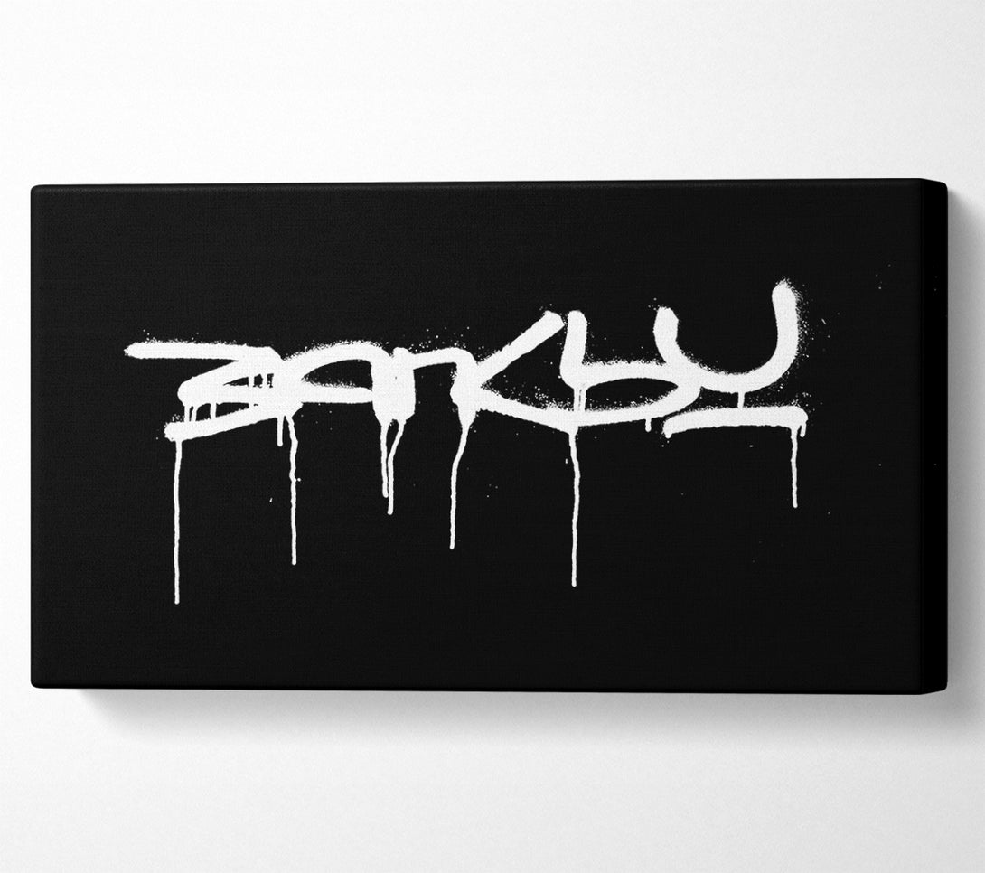  A Canvas Print of Banksy Black Canvas Art