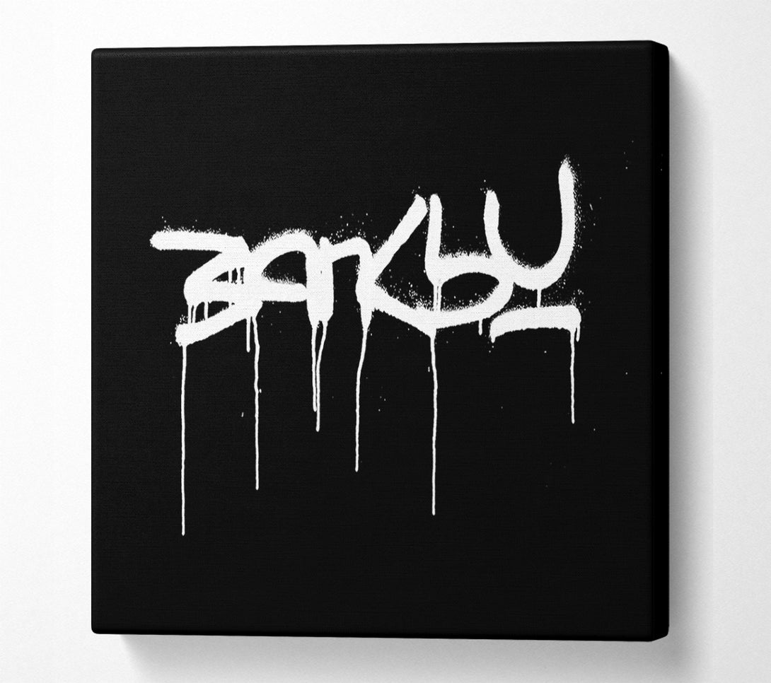  A Canvas Print of Banksy Black Canvas Art