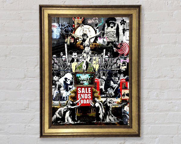 Banksy Collage 3 Framed Print