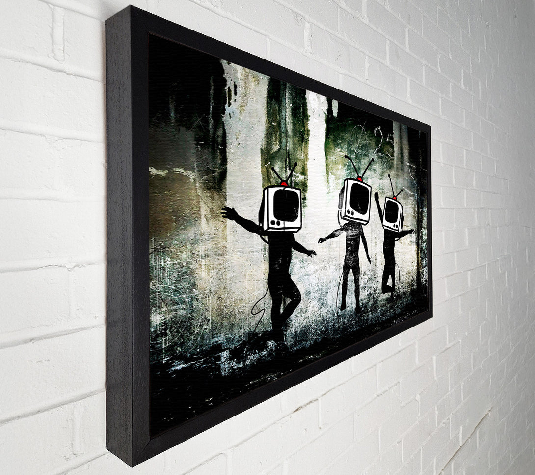  A Canvas Print of Banksy Tv Kids Canvas Print