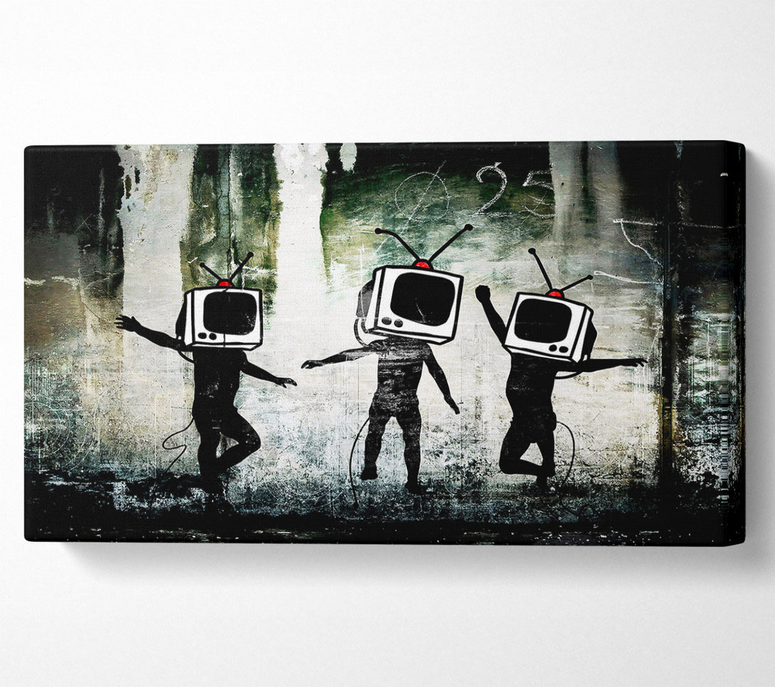  A Canvas Print of Banksy Tv Kids Canvas Print