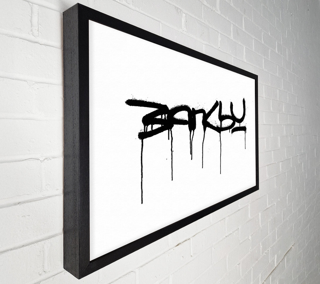  A Canvas Print of Banksy White Canvas Print