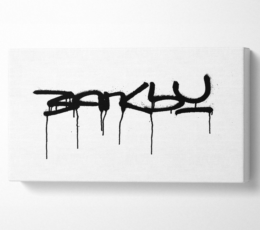  A Canvas Print of Banksy White Canvas Print