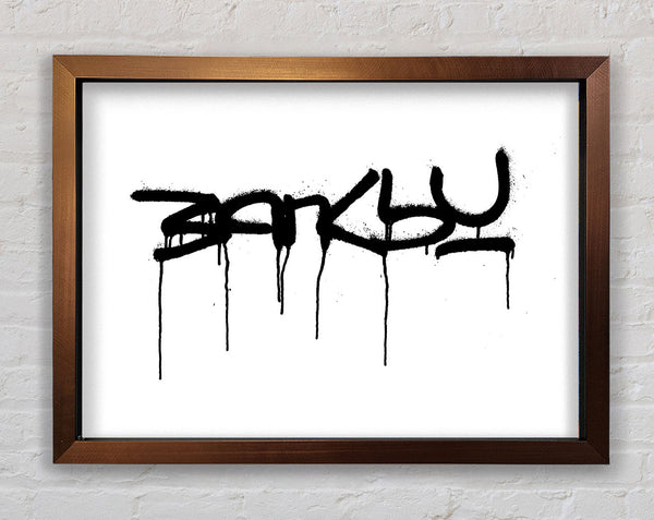 Banksy White Framed Print