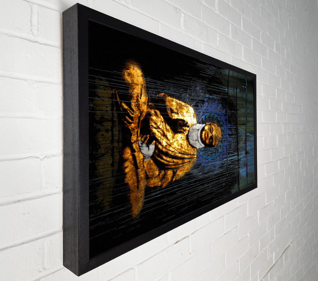  A Canvas Print of Banksy Buddha Canvas Print