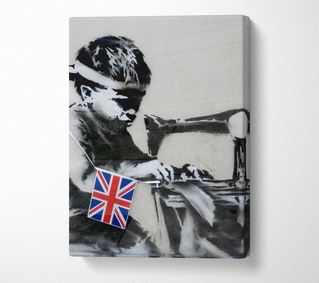  A Canvas Print of Banksy Child Labour Canvas Print