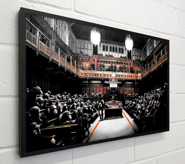 Banksy Chimps Houses Of Parliament