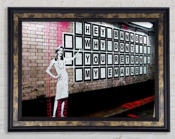 Banksy Countdown Framed Print