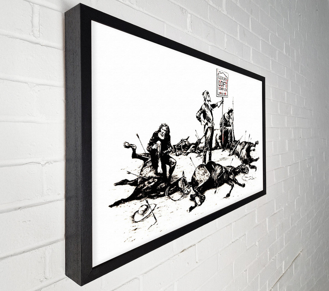 A Canvas Print of Banksy Custers Last Stand Canvas Wall Art