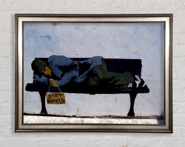 Banksy Do Not Disturb Framed Print
