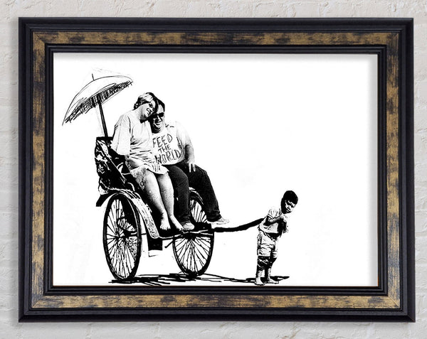 Feed The World B n W Framed Print
