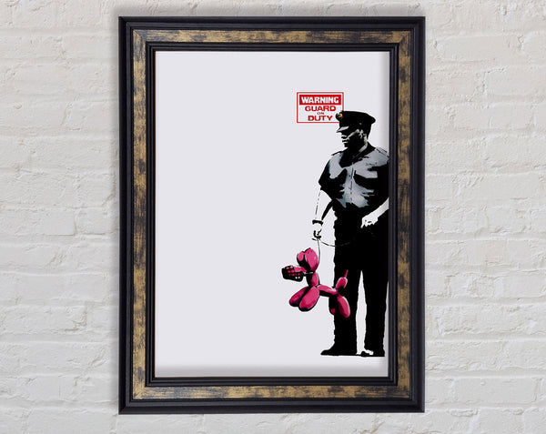 Banksy Guard Dog Security Framed Print