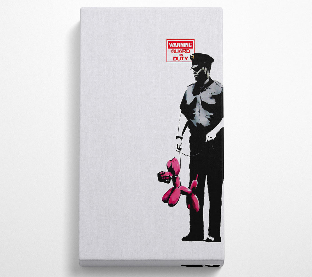  A Canvas Print of Banksy Guard Dog Security Canvas Art