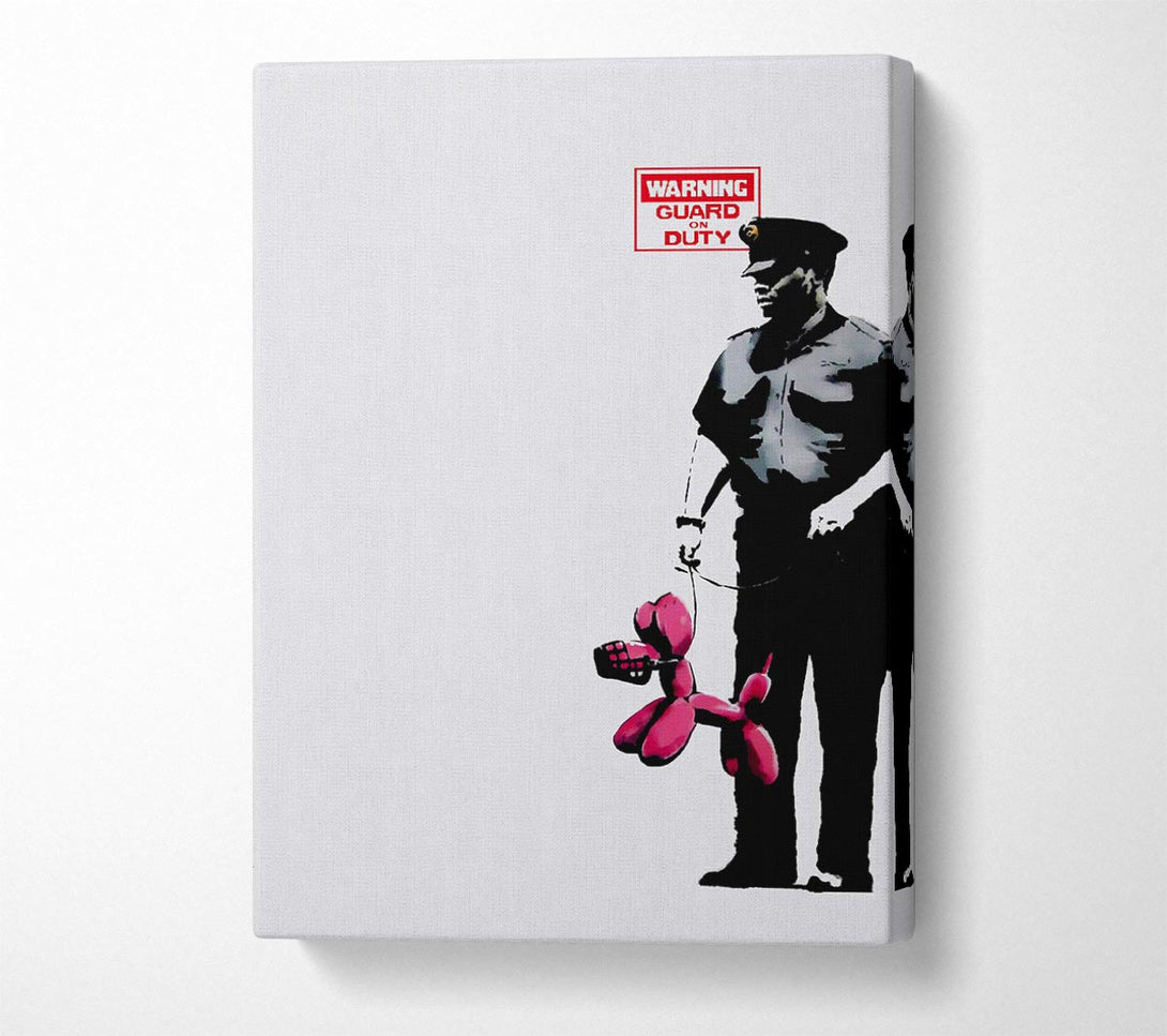  A Canvas Print of Banksy Guard Dog Security Canvas Art