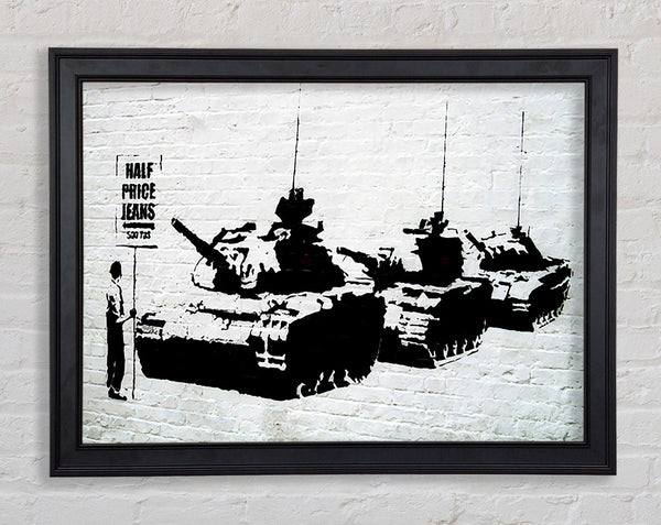 Banksy Half Price Jeans Framed Print