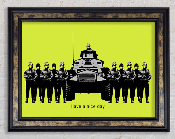 Have A Nice Day Lime Framed Print