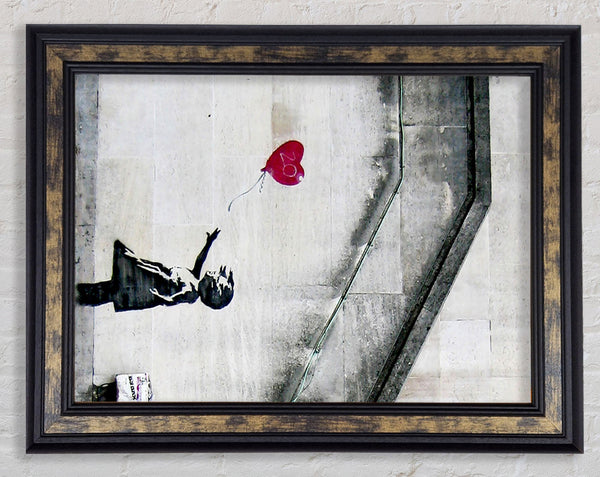 Heart Balloon Girl 20 Framed Print