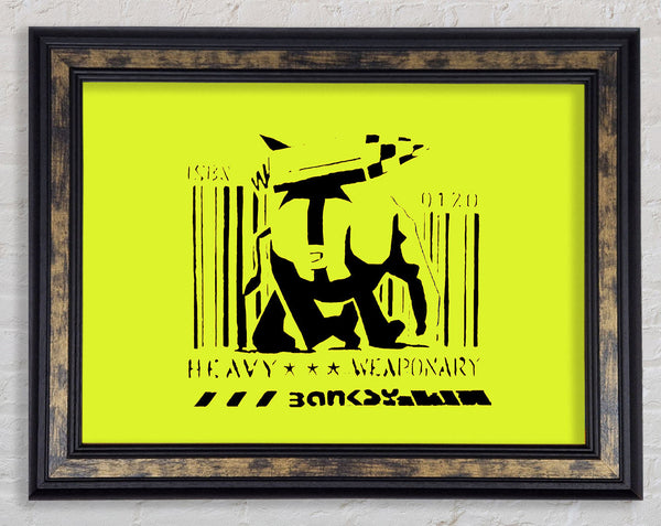 Heavy Weaponary Lime Framed Print