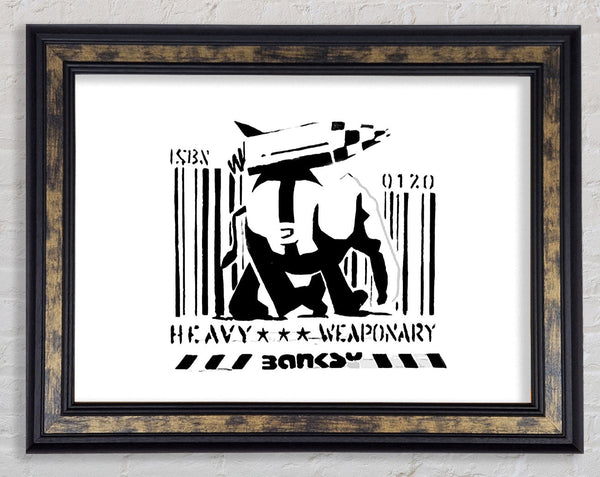 Heavy Weaponary White Framed Print