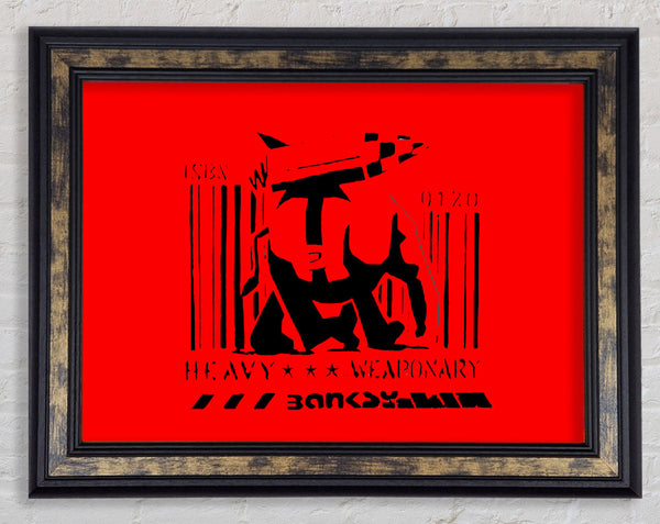 Heavy Weaponry Red Framed Print