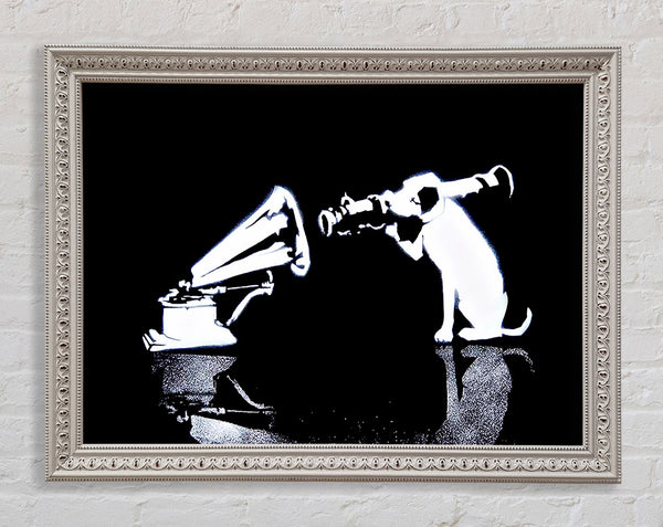 Banksy Hmv Dog Missile Framed Print