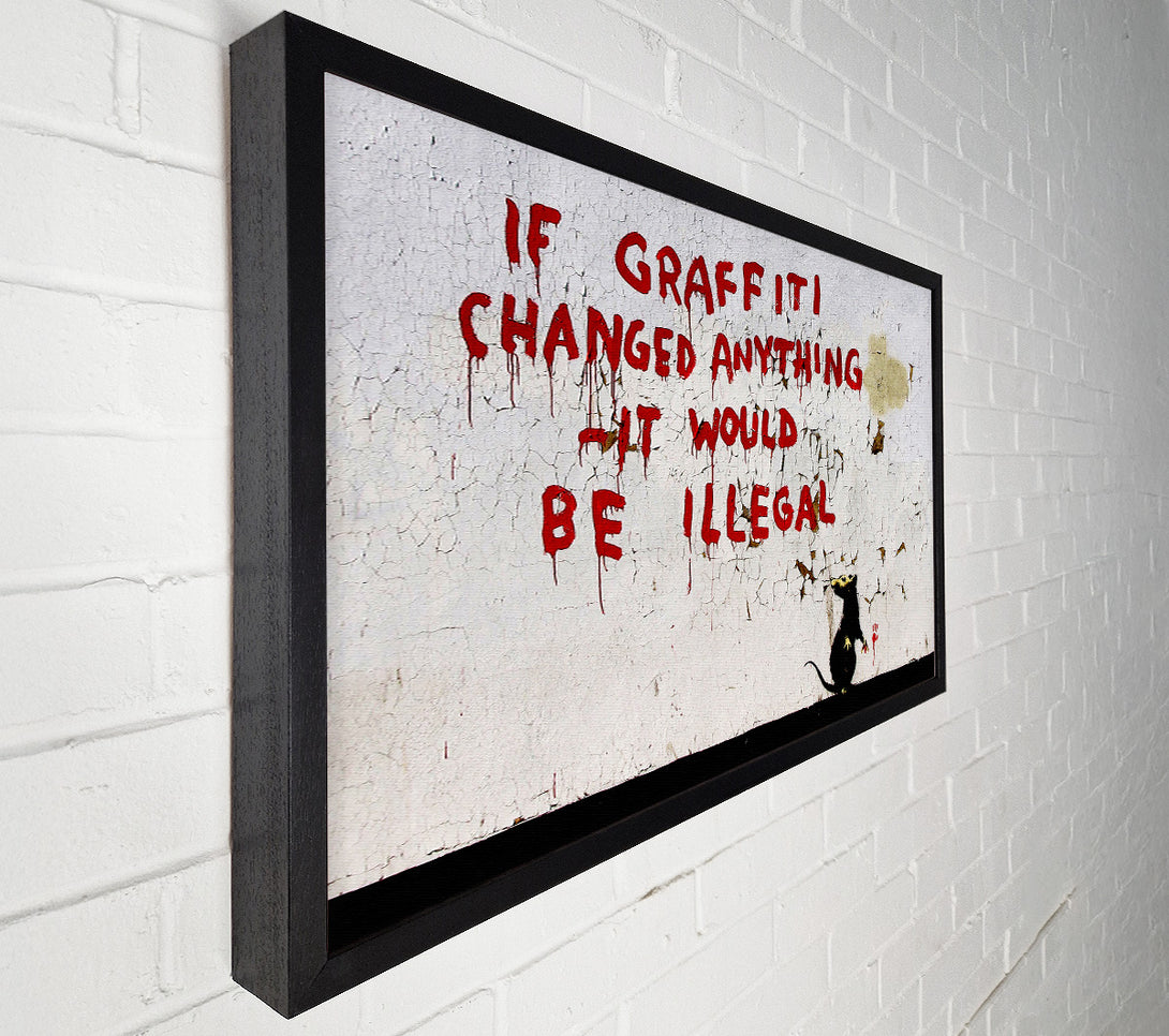  A Canvas Print of Banksy If Graffiti Changed Canvas Print