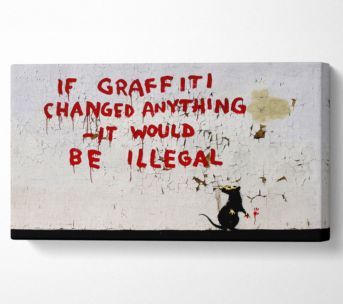  A Canvas Print of Banksy If Graffiti Changed Canvas Print