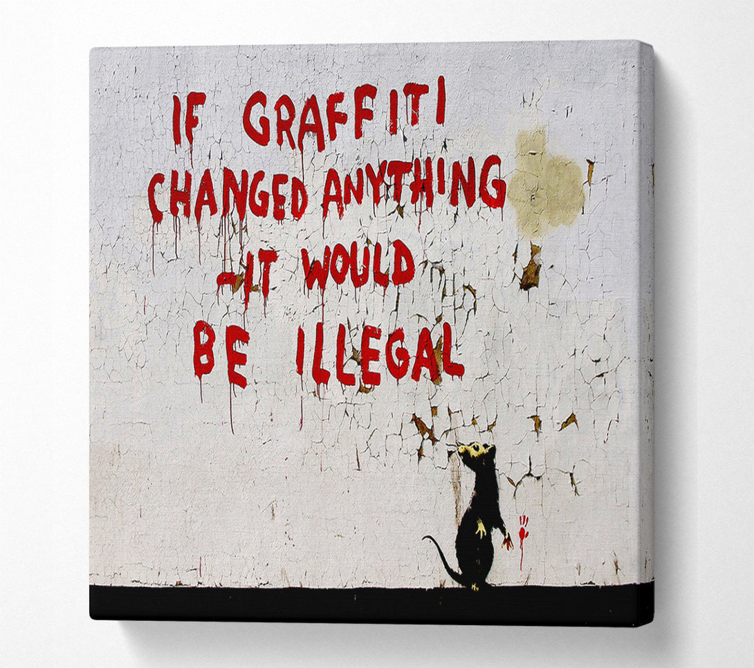  A Canvas Print of Banksy If Graffiti Changed Canvas Print