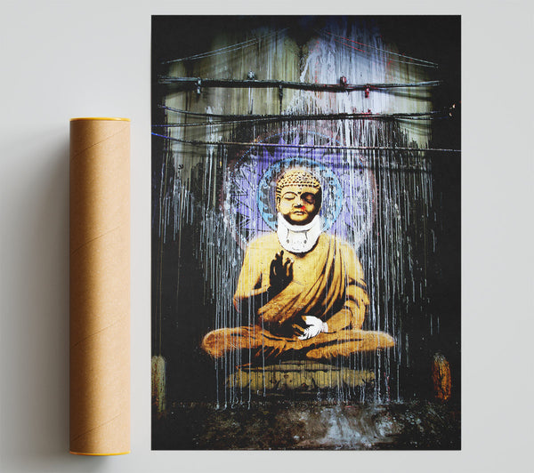 Banksy Injured Buddha Print