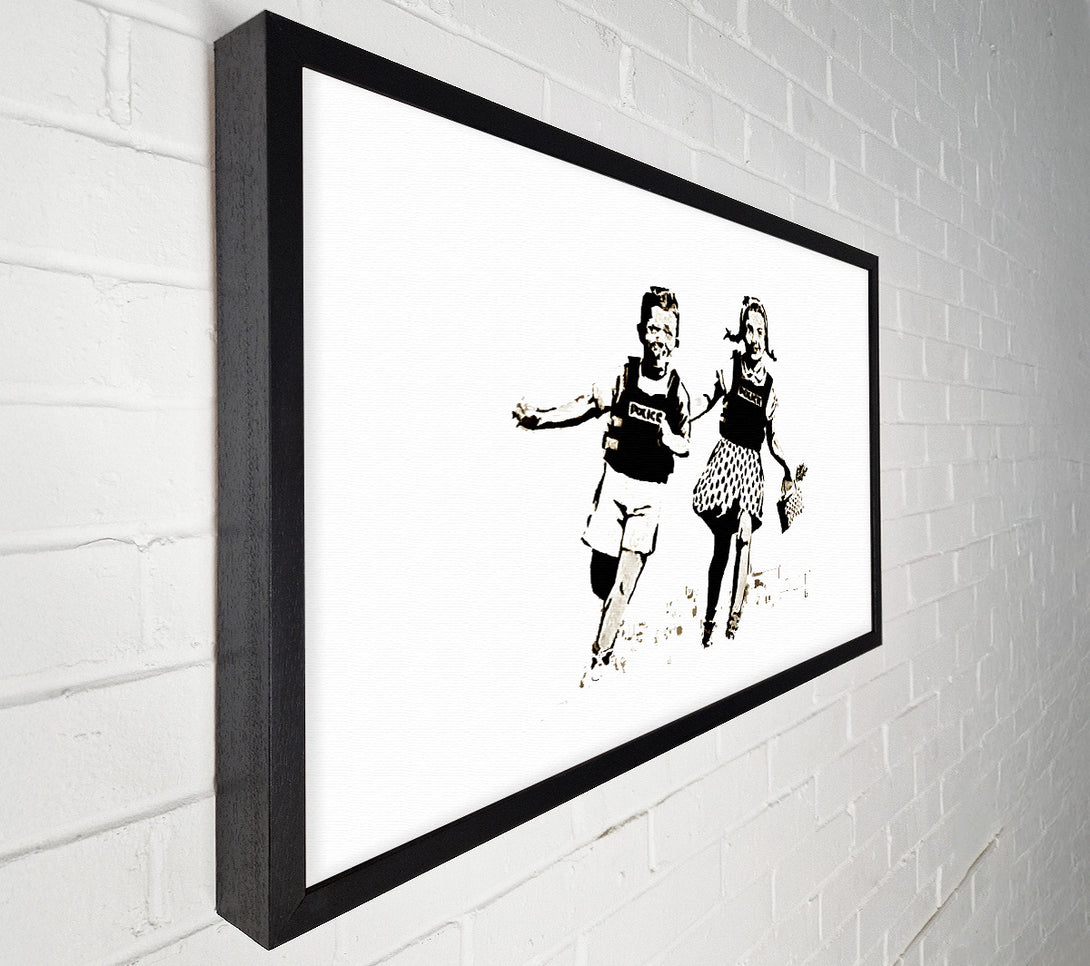  A Canvas Print of Banksy Jack And Jill White Canvas Print
