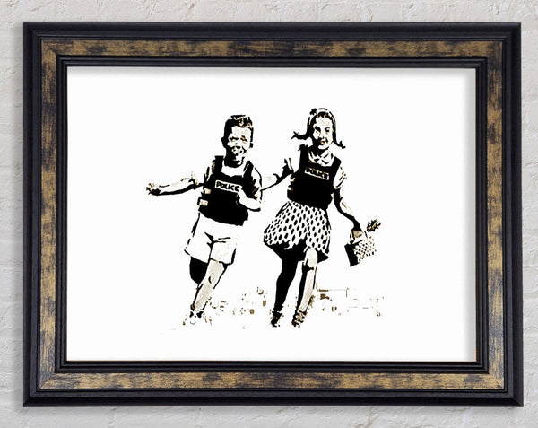 Jack And Jill White Framed Print