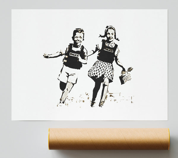 Banksy Jack And Jill White Poster