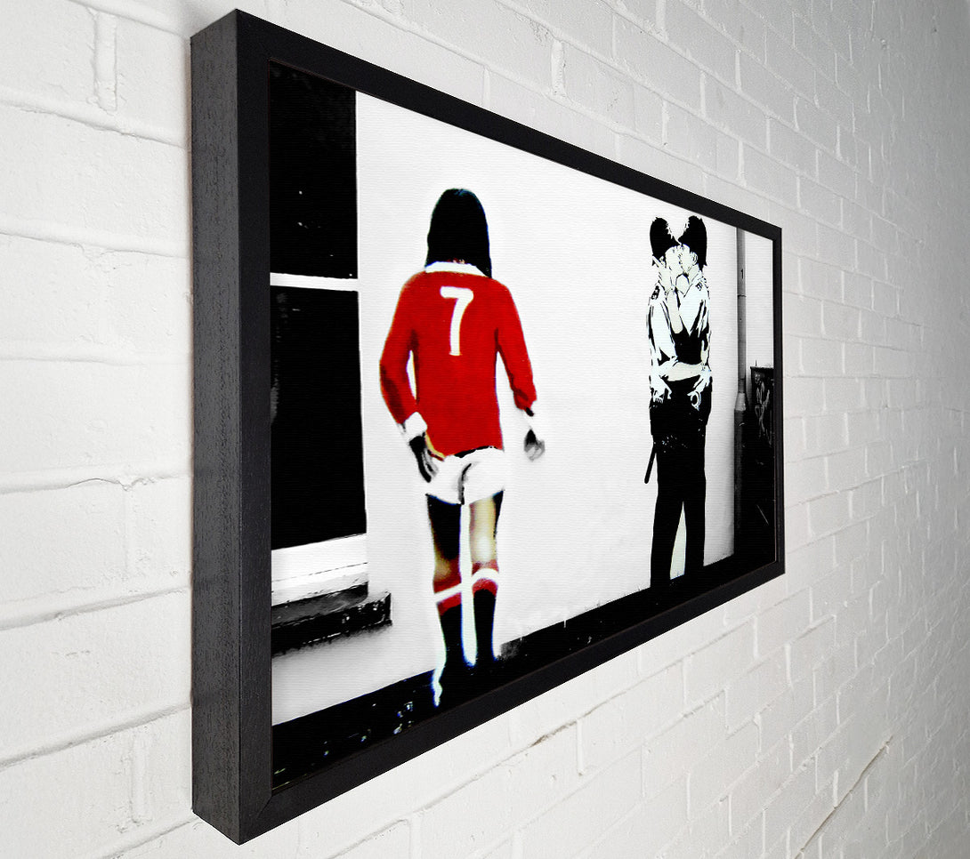  A Canvas Print of Banksy Kissing Coopers Football Canvas Art