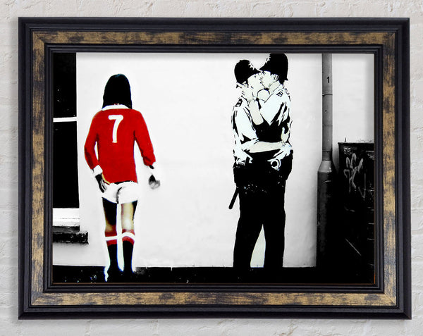 Kissing Coopers Football Framed Print