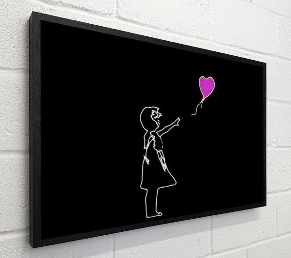 Banksy Love Balloon Black Pink