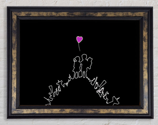 Love Victory Framed Print