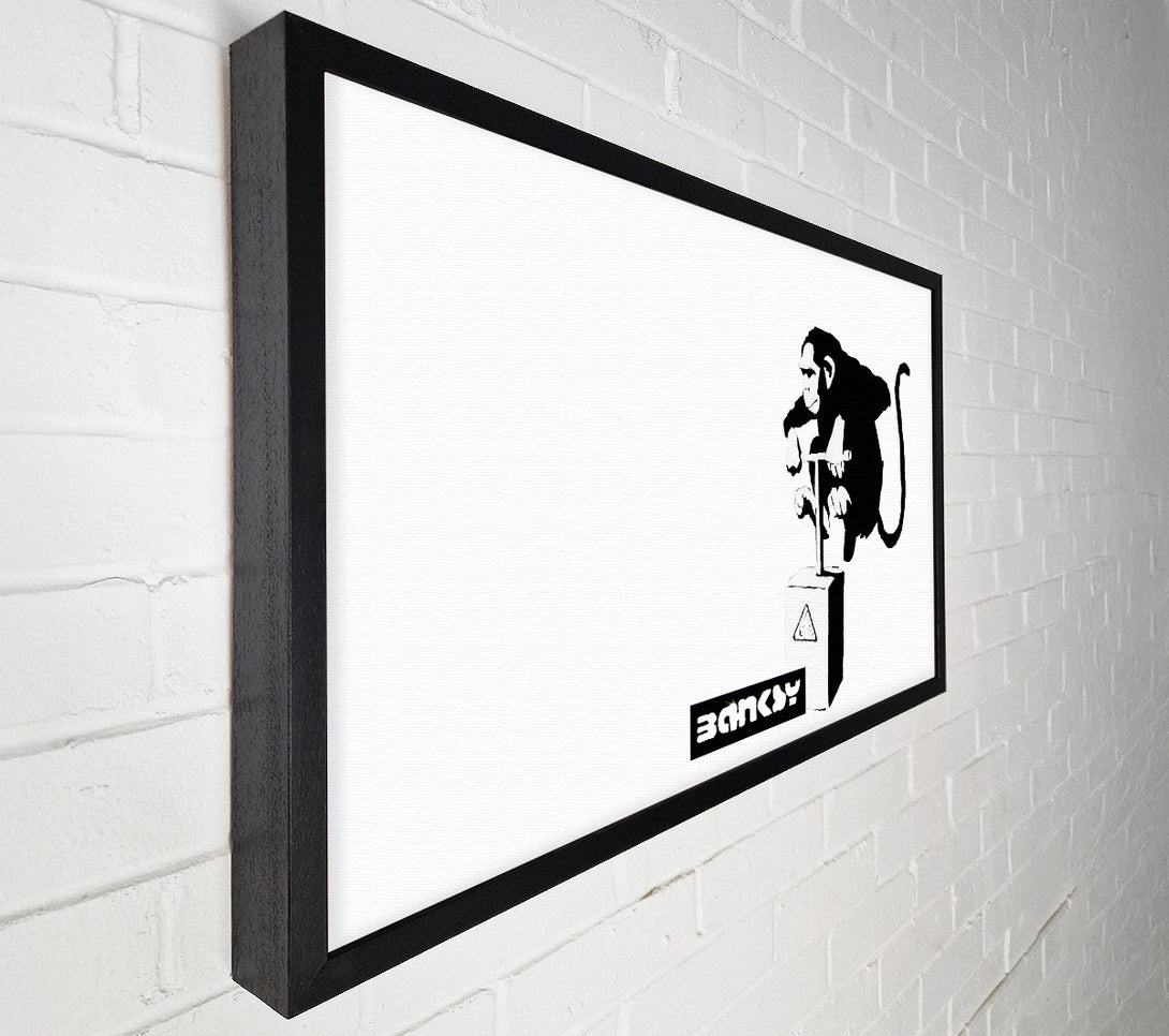  A Canvas Print of Banksy Monkey Detonator White Canvas Wall Art
