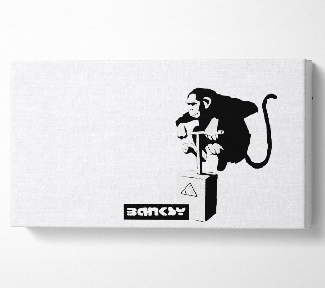  A Canvas Print of Banksy Monkey Detonator White Canvas Wall Art
